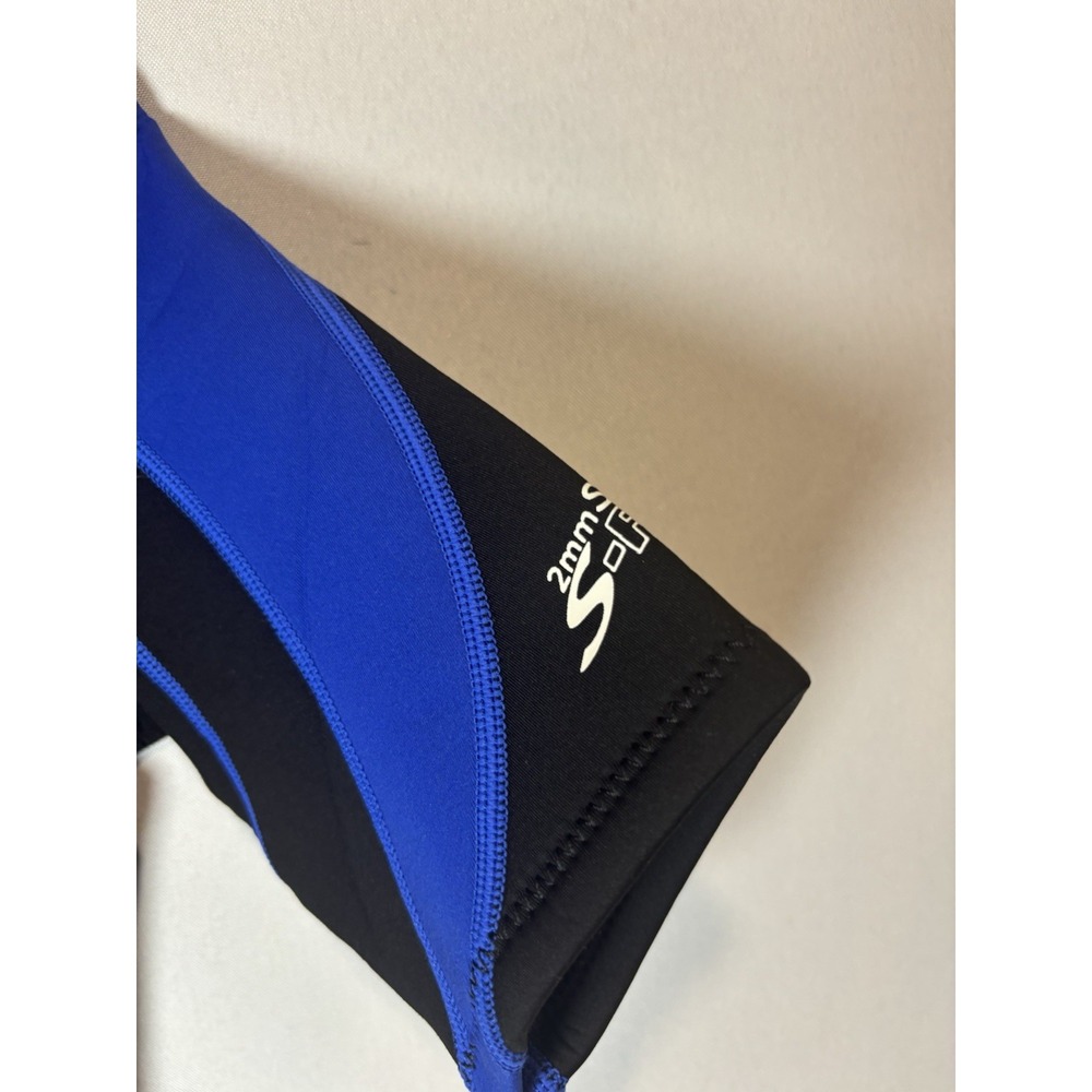 Bare 2mm Sport Shorty Wetsuit Men's LJ Black Blue Back Zip Neoprene - Picture 5 of 16